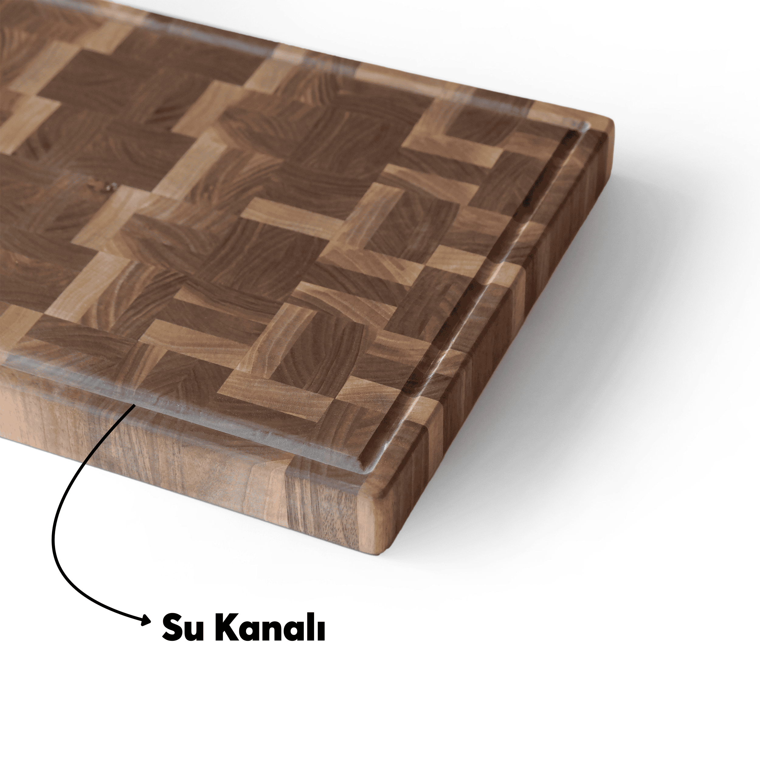 Mozaik Kesim Endgrain Ceviz Kesme Tahtası – El Yapımı Servis ve Sunum Tahtası | Gastronomi Profesyonelleri İçin Özel Tasarım
