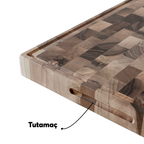 Endgrain Ceviz Kesme ve Servis Tahtası – El Yapımı | Gastronomi Profesyonelleri İçin Özel Tasarım