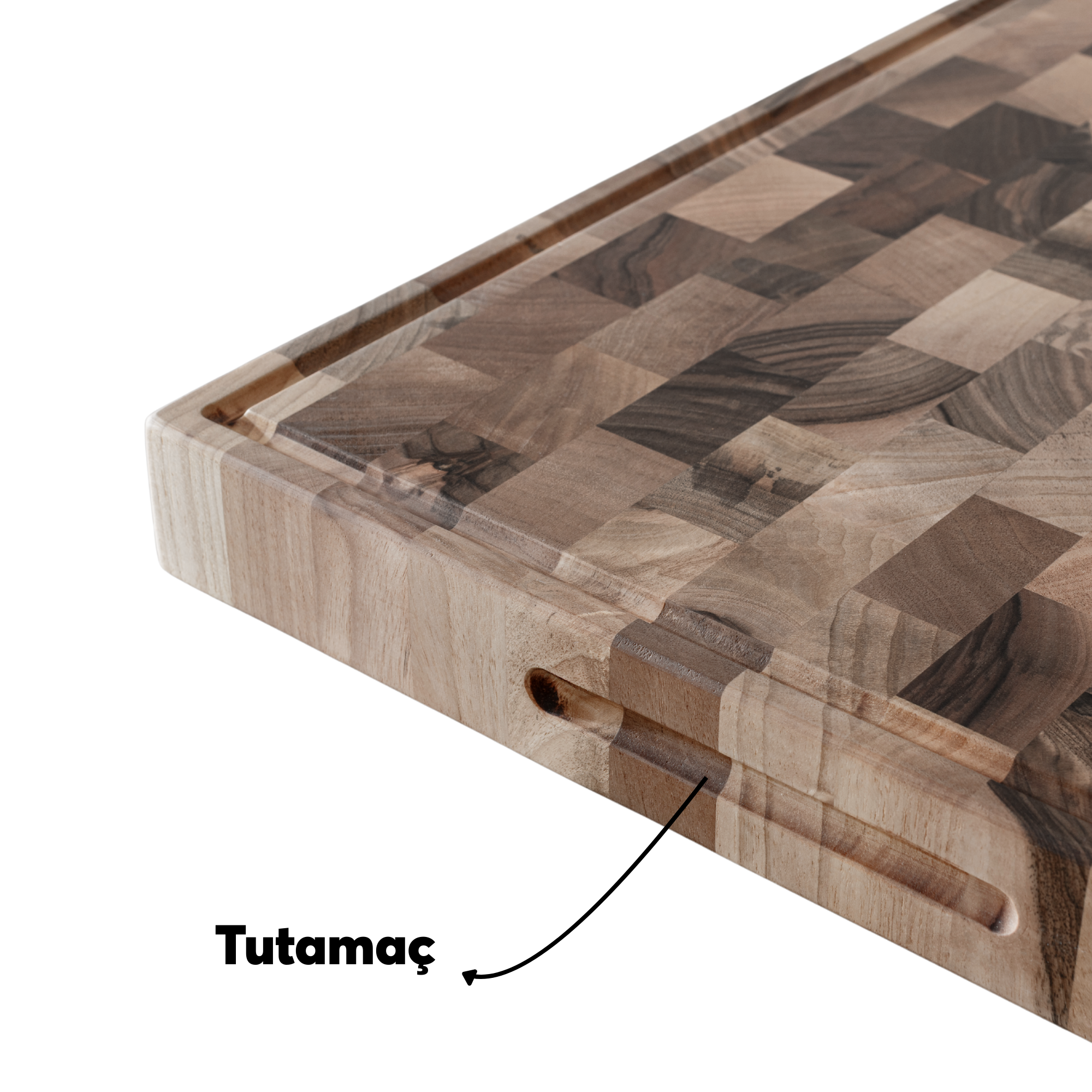 Endgrain Ceviz Kesme ve Servis Tahtası – El Yapımı | Gastronomi Profesyonelleri İçin Özel Tasarım