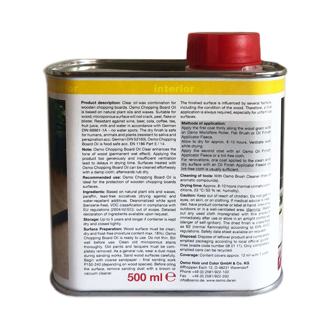 Osmo Kesme Tahtası Yağı - Chopping Board Oil 0,5 LT