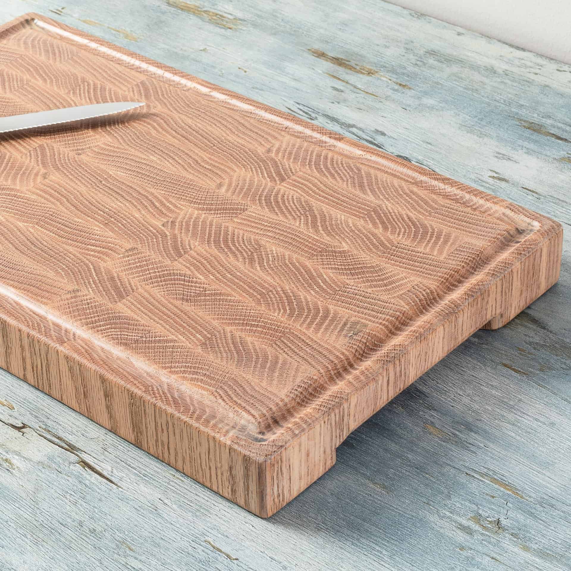 End Grain Meşe Kesme ve Servis Tahtası – El Yapımı | Zamansız Zarafet ve Üstün Dayanıklılık