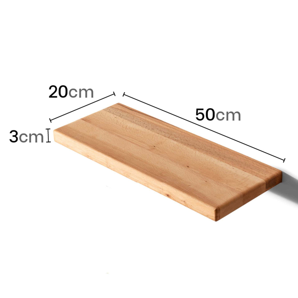 Ahşap Dekoratif Tasarım Duvar Raf Düzenleyici 50x20 cm Açık Kahve-Küçük