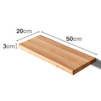 Ahşap Dekoratif Tasarım Duvar Raf Düzenleyici 50x20 cm Açık Kahve-Küçük